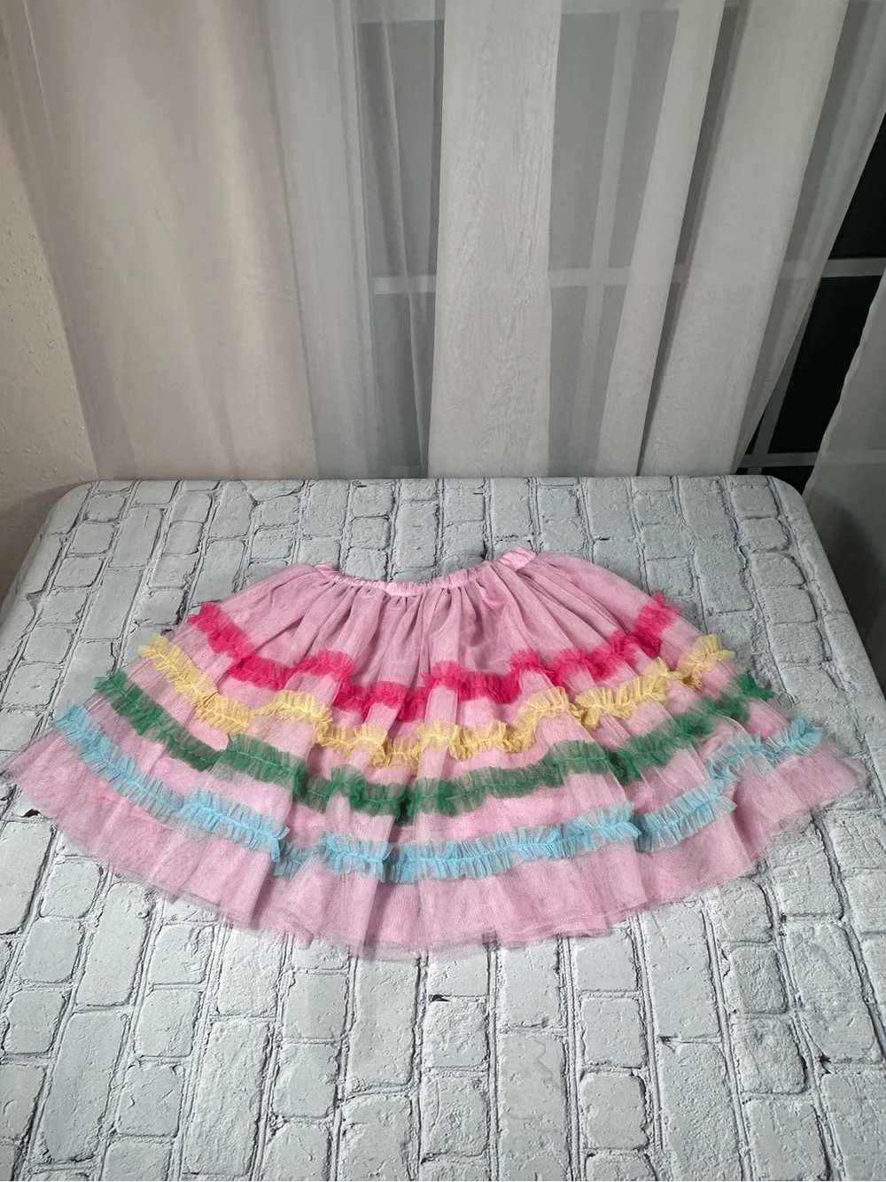Gymboree Girls Ruffle Tutu Skirt Birthday Boutique Pink size 7